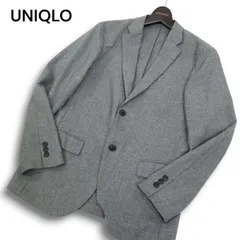 UNIQLO ユニクロ 通年 SLIM FIT 感動ジャケット★ ストレッチ アンコン テーラード ジャケット Sz.S メンズ 灰