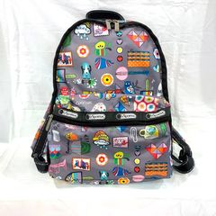 レスポートサック（LeSportsac） ナイロン リュック  グレー系 【中古】KB-8558