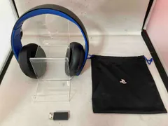 【本体.袋付き.USBのみ.イヤホン部分にイタミあります。】PS4 ワイヤレスサラウンドヘッドセット CUHJ15001