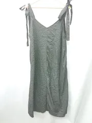 ◇ ⊂ My 花柄ジャガード 肩リボン ロング丈 ワンピース サイズF ブラック レディース E  【1409100018189】