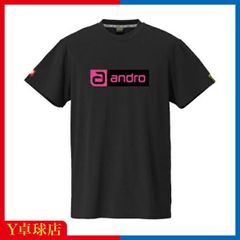 アンドロ ナパＴシャツ デオ CB ブラックｘピンク 卓球ウェア NAPA T-SHIRT DEO CB ユニフォーム Y卓球店 (andro) [M便 1/1]