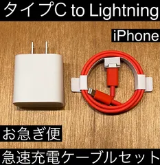 赤 タイプC to ライトニング 充電ケーブルセット 急速充電 1m 2.4a typec Lightning iPhone お急ぎ便 iPad AirPods TYPE C type