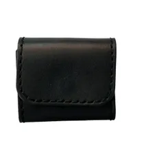 【美品】ヘルツ HERZ コンパクト財布　黒　ブラック コインケース ミニ財布 HERZ 美品 ヘルツ L字ファスナーミニ財布 KK-38 スターレ ソフト