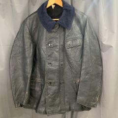 コルビジェジャケット 50〜60Sレザー ダブルブレスト ユーロビンテージ