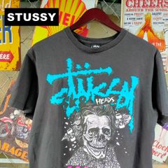 STUSSY ステューシー メキシコ製 Tシャツ Lサイズ スカルアート ビッグプリント 黒 ブラック 10680