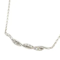 【シルバー × ワンサイズ】[Cream dot. クリームドット公式] ネックレス レディース ショート シンプル チェーン キュービックジルコニア メタル ツイスト ひねり 大人 上品 エレガント シンプル オフィス 通勤 会社