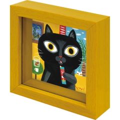 絵画 糸井忠晴 ミニミニボックスフレーム「金魚」 かわいい 猫の絵 アートフレーム 額入り 小さい絵 キャット 壁掛け 卓上 インテリア プレゼント ギフト Cat リビング 玄関 子ども部屋 贈り物 Sサイズ