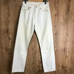 スペイン製 90s VINTAGE ユーロ リーバイス 501 ホワイト デニム ジーンズ Levi's 28×34 メンズSサイズ程 ジーパン 白 90年代 ビンテージ アメカジ 古着 e24022020