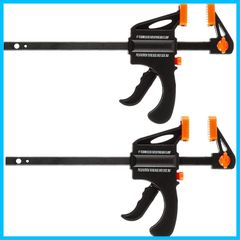高儀(Takagi) ホビークイックバークランプ ブラック 100mm 2個組 HQB-100-2P【燕三条ブランド】【レバーを握るだけの簡単作業】 クランプ 木工 金具 DIY 万力 固定金具