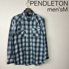 PENDLETON オンブレチェックウエスタンシャツ　メンズM〜L