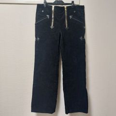 MODYF W92cmロガーパンツ ユーロワークパンツ 太畝 コーデュロイ ブラック 黒 ユーロ 古着 06C0901