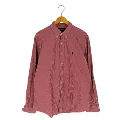 ラルフローレン RALPH LAUREN 90s CUSTOM FIT ポニー刺繍 ストライプ ボタンダウンシャツ メンズ import：XL 