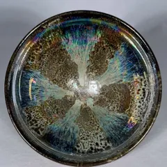 中国古美術・旧蔵・宋・建窯・曜変・七彩・蛇皮文・束口盏・古陶磁器・茶碗・茶道具・中国古玩・唐物・古賞物・時代物・R07092320