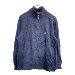 NAUTICA ハーフジップ トレーナー Lサイズ ノーティカ ネイビー 古着卸 アメリカ仕入 t2411-3264