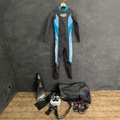 ウェットスーツ フィン ゴーグル ブーツ グローブ等セット 【中古】 WorldDive TUSA KAIL ダイビング ワールドダイブ ツサ /512770