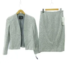 クードシャンス CdeC COUP DE CHANCE タグ付き 近年 セットアップ ノーカラー ジャケット スカート グレー 38 M