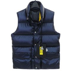 【未使用タグ付】モンクレール MONCLER GENIUS ジーニアス IDIR メタリック ダウン ベスト 0 ダークネイビー 国内正規品 定価18.7万 47323