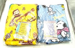 【新品・未開封品】フランネルボアブランケット 2種セット おさるのジョージ＆スヌーピー