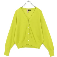 【美品！】アンタイトル★ニットカーディガン かわいい♪ 前開き グランスリーブ サイズ4 イエローグリーン系 z14473