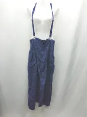 ◇ Θ niko and … ニコアンド サロペット風 ロング丈 ワンピース サイズ表記なし ネイビー レディース E  【1502060005203】