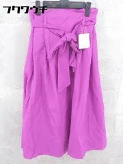 ◇ ●新品● ◎ ViS ビス タグ付き リボン付き ロング フレア スカート サイズM パープル レディース 【中古】 【1002800528820】