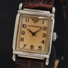 稼動 QZ 良品 エンポリオアルマーニ AR-0207 ブラウン文字盤 レディース腕時計 KRK 2000000 NSK