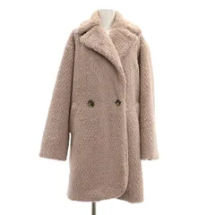 ケイトスペード KATE SPADE Teddy Coat テディコート ボアコート ダブル オーバーサイズ XS ピンクベージュ /MY ■OSのサムネイル