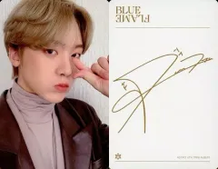【中古】コレクションカード(男性) ASTRO/ユン・サナ(Yoon San Ha)/裏面背景白・印刷サイン茶/CD「BLUE FLAME」(THE BOOK ver.)特典セルフィー・フォトカード