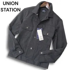 新品 未使用★ UNION STATION ユニオンステーション メンズビギ 通年 ストレッチ トラッカー ジャケット Sz.M　メンズ 灰のサムネイル