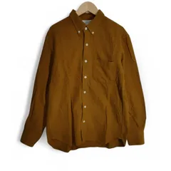 無印良品　シャツ　長袖　Mサイズ　ライトブラウン　茶色　無地　綿100%