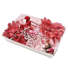 【在庫セール】カスミ草 アジサイ プリザーブドフラワー ローズバット アロマワックスサシェ ハーバリウム花材 手芸クラフト ストロベリーローズ花材セット