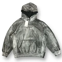 新品 国内正規 Supreme x MM6 Maison Margiela 24SS Foil Box Logo Hooded Sweatshirt コラボ ボックスロゴ スウェット パーカー シュプリーム マルジェラ L 73751A2