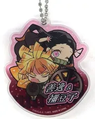 【中古】雑貨 善逸＆禰豆子(車輪) 「劇場版 鬼滅の刃 無限列車編 ぴた!でふぉめ アクリルキーホルダー」