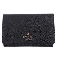 LANVIN en Bleu ランバンオンブルー コインケース 480114 リュクサンブール 牛革 名刺入れ カードケース ブラック系【中古】のサムネイル