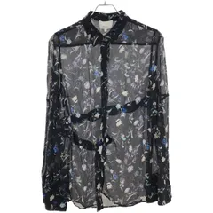 3.1 Phillip Lim スリーワンフィリップリム 2018 Resort フローラルシルクブラウスシャツ  ブラック 6のサムネイル