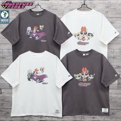 신품 파워 퍼프 걸즈 POWERPUFF GIRLS 디스커스 애슬레틱 DISCUS ATHLETIC 콜라보 반소매 T셔츠 반소매 T셔츠 티셔츠 프린트 캐릭터 상품 맨즈 레이디스 유니섹스