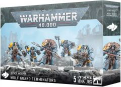 【新品】ミニチュアゲーム スペースウルフ： ウルフガード・ターミネイター 「ウォーハンマー40000」 (Space Wolves： Wolf Guard Terminators) [53-36]のサムネイル
