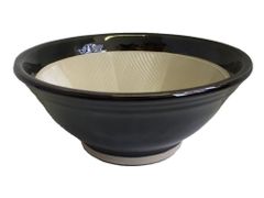 【在庫処分】テーブルを傷つけない すりばち シリコン 底 すり鉢 4号 (直径12cm・すべり止め付) 石見焼 織部 もとしげ 元重製陶所 日本製