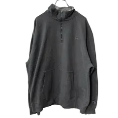 Champion ロゴスウェット トレーナー XL グレー チャンピオン ハーフジップ プルオーバー トップス 古着卸 アメリカ仕入 a709-5413