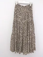 ◇ Heather ヘザー 豹柄 レオパード ロング フレア スカート サイズF ベージュ ブラック レディース P  【中古】 【1209060009087】のサムネイル