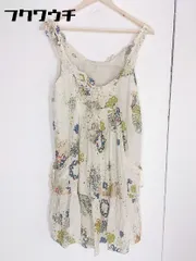 ◇ Ray BEAMS レイ ビームス 総柄 プリント ノースリーブ 膝丈 ワンピース ベージュ マルチ レディース  【1002800465019】