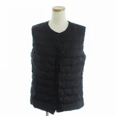 ユニクロ UNIQLO タグ付き ウルトラライトダウンコンパクトベスト ノーカラー ノースリーブ 211-429455 黒 ブラック L