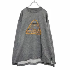 FILA ロゴ スウェット トレーナー L～ グレー オレンジ フィラ 古着卸 アメリカ仕入 a603-5530