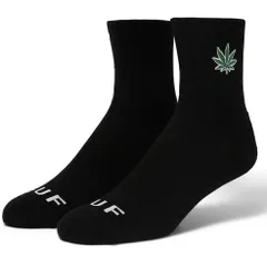 HUF Plantlife Emb 1/4 Socks Black 靴下 ソックス 送料無料のサムネイル