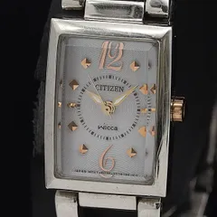  稼働 シチズン ウィッカ B035-S051312 ソーラー ホワイト文字盤 レディース腕時計 2000000 NSK SMZ