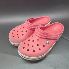 ◇ ⊂ CROCS クロックス サンダル サイズ7 レッド ホワイト メンズ E  【1410100055982】