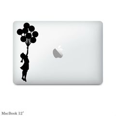 【全機種対応】MacBookステッカー スキンシール バンクシー 風船少女2