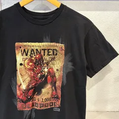古着　M　MARVEL　Tシャツ　黒　デッドプール   universal studios