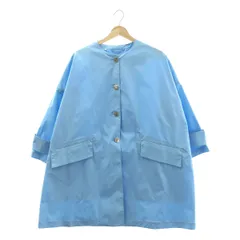 【美品】  MACKINTOSH / マッキントッシュ | HUMBIE NO COLLAR COAT ハンビー ノーカラー コート | 4 | ブルー | レディース