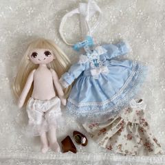 ❁ハンドメイドドール❁カントリードール❁女の子お人形❁くまちゃんお耳ドール kiki♡ - メルカリShops